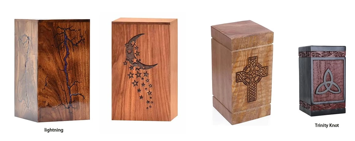 Support Design Variouis Style Wooden Cremation Urn