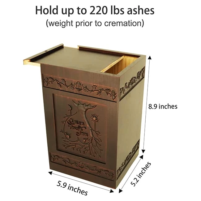 Large Wooden funeral Cremation Urns for Ashes
