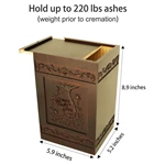 Large Wooden funeral Cremation Urns for Ashes