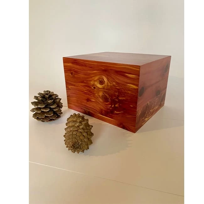 Minimalist Urn-Aromatic Cedar Wooden Box for Adult Ashes