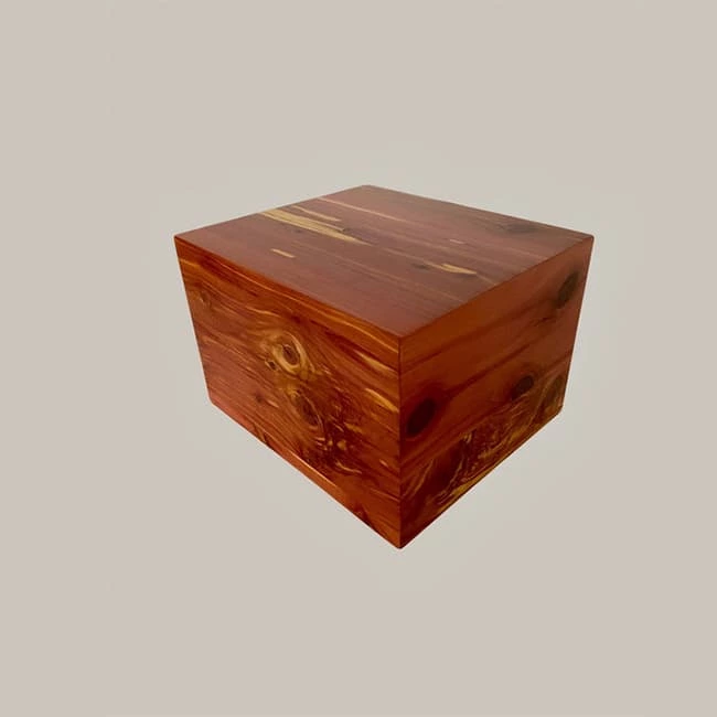 Minimalist Urn-Aromatic Cedar Wooden Box for Adult Ashes