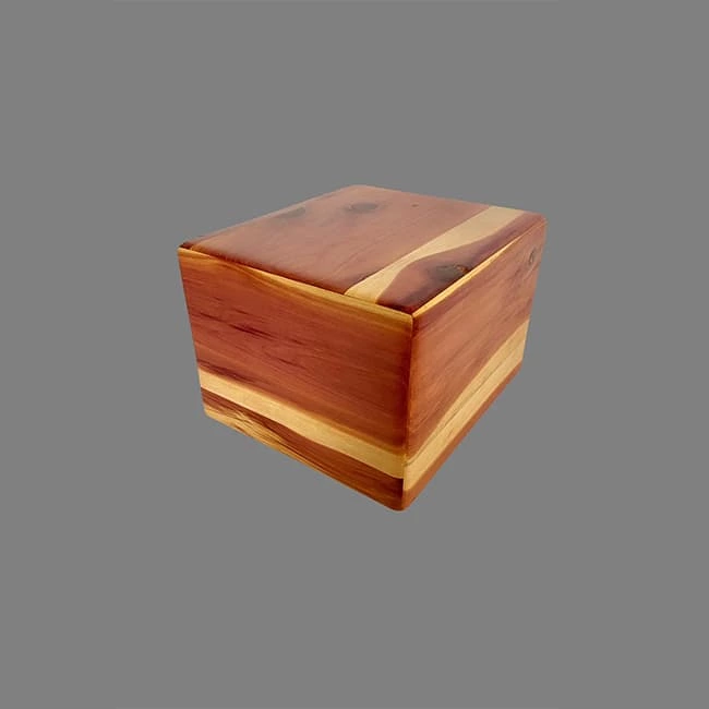 Minimalist Urn-Aromatic Cedar Wooden Box for Adult Ashes