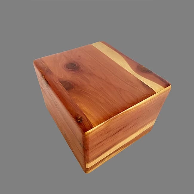 Minimalist Urn-Aromatic Cedar Wooden Box for Adult Ashes