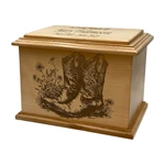 Cowboy Boots Cremation Urn for Adult ashes