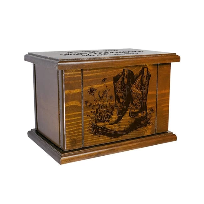 Cowboy Boots Cremation Urn for Adult ashes