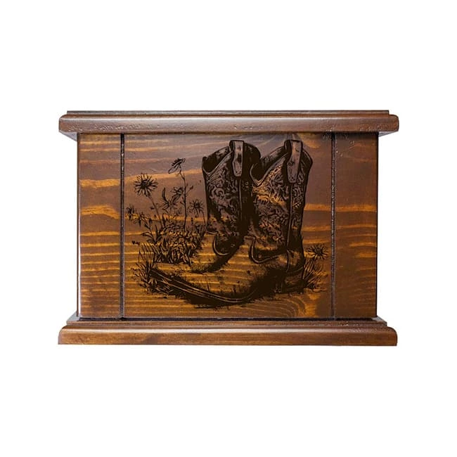 Cowboy Boots Cremation Urn for Adult ashes