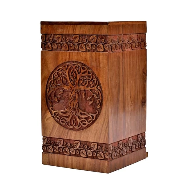 Handcrafted Cremation Ashes Urn with Tree