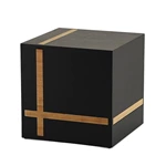 Cremation Urn Box with Cross Inlay Design