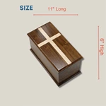 American Style Handcrafted Rectangular Wooden Cremation Urn