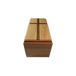 American Style Handcrafted Rectangular Wooden Cremation Urn