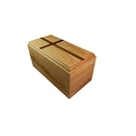 American Style Handcrafted Rectangular Wooden Cremation Urn