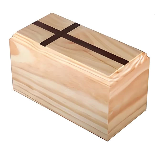 American Style Handcrafted Rectangular Wooden Cremation Urn