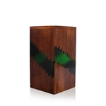 Green Epoxy Inlay Rosewood cremation Urn