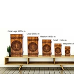 Handmade Wooden Urn for Ashes with Tree