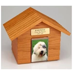 Gable Roof DogHouse Style Wooden Pet Cremation Urns