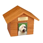 Gable Roof DogHouse Style Wooden Pet Cremation Urns