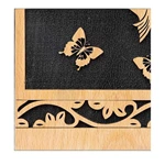 Hummingbird Pattern Engraved Wooden Cremation Urn