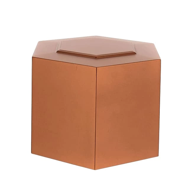 Unique Geometric Copper Laced Funeral Urn for Baby and Pet Ashes