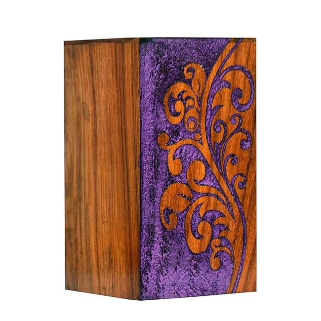 Mahogany Wood Cremation Urn for Human Ashes