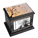 Wooden Cremation Urn with Photo Frame, Memorial Urn for Human Ashes
