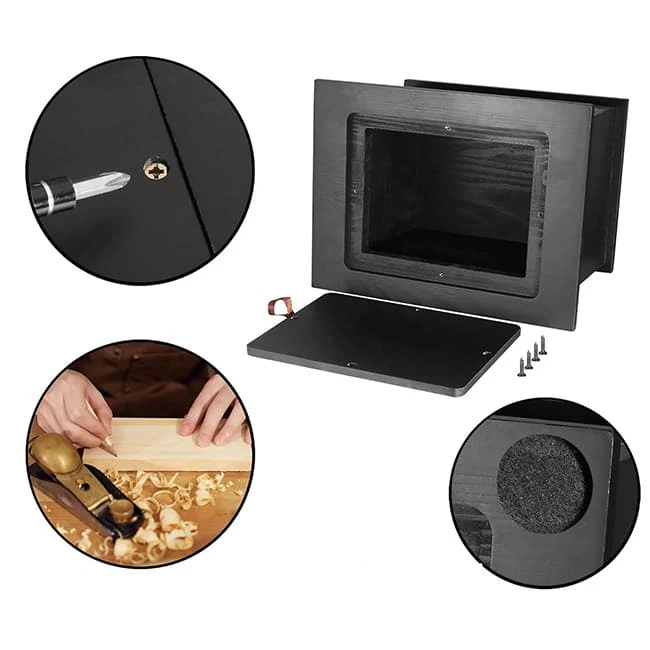 Wooden Cremation Urn with Photo Frame, Memorial Urn for Human Ashes