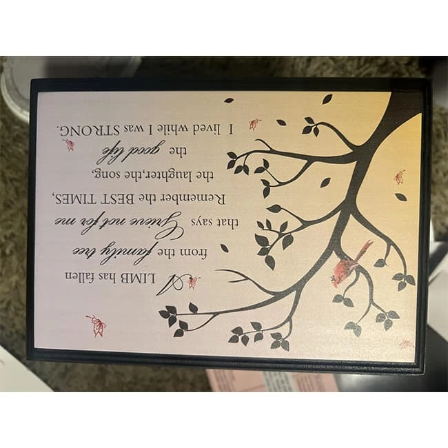 Wooden Cremation Urn with Photo Frame, Memorial Urn for Human Ashes