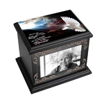 Wooden Cremation Urn with Photo Frame, Memorial Urn for Human Ashes