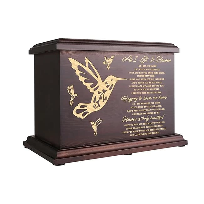Memorial Urns for Human Ashes Adult Wooden Box