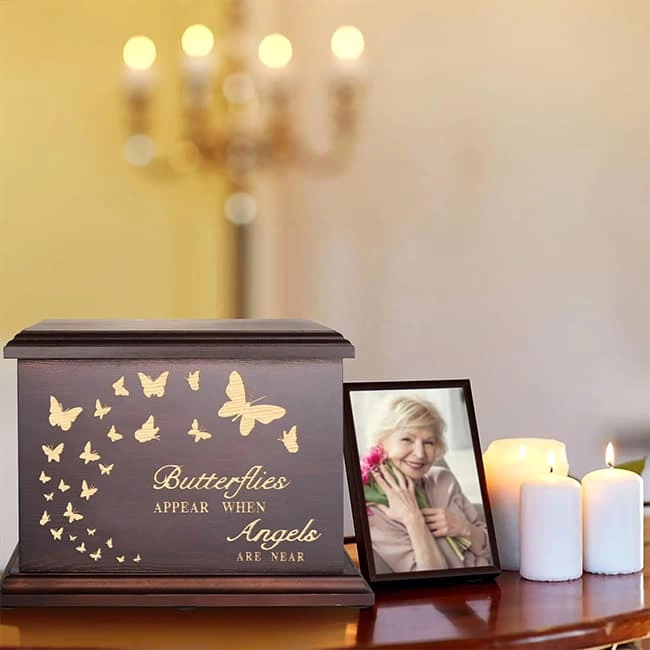 Memorial Urns for Human Ashes Adult Wooden Box
