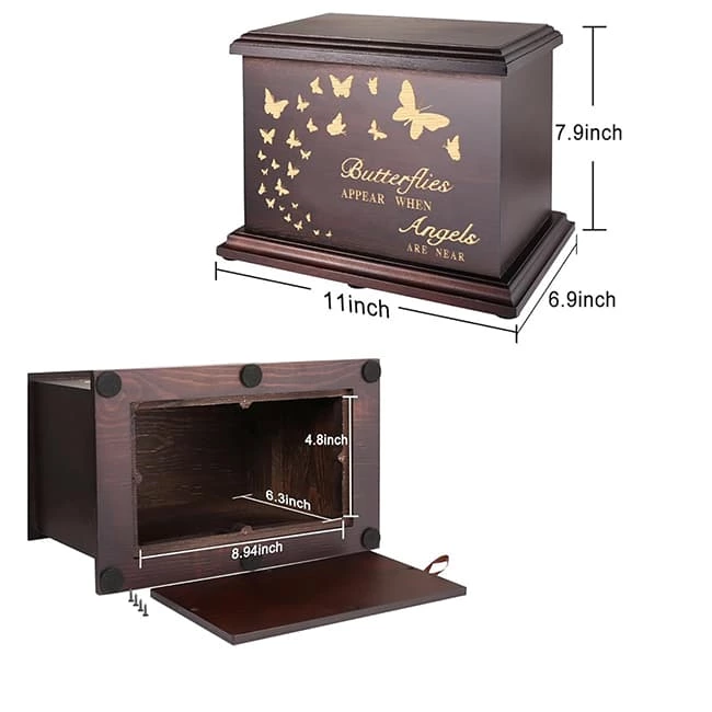 Memorial Urns for Human Ashes Adult Wooden Box