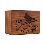 Solid Wooden Urn, Engraved Cremation Urn for Human or Pets