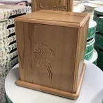 Plain Beech Wood Cremation Urn Minimalist Keepsake Design