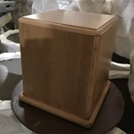 Plain Beech Wood Cremation Urn Minimalist Keepsake Design