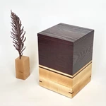 Wooden Cremation Urn with Removable Keepsake Tray