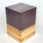 Wooden Cremation Urn with Removable Keepsake Tray