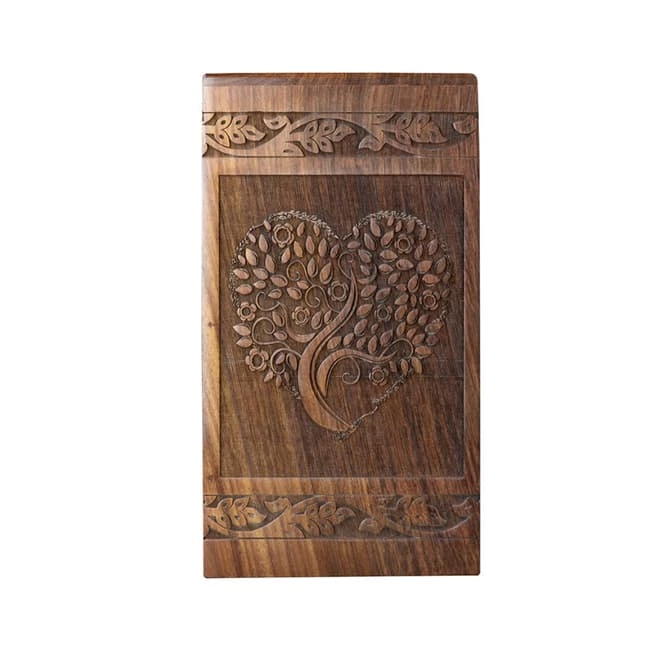 Handmade Rosewood Urn for Human Tree of Life