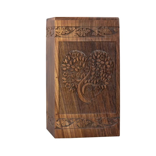 Handmade Rosewood Urn for Human Tree of Life