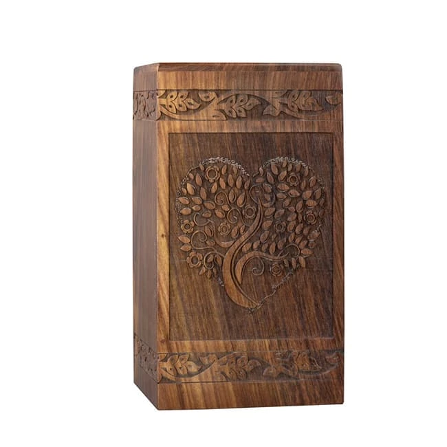 Handmade Rosewood Urn for Human Tree of Life