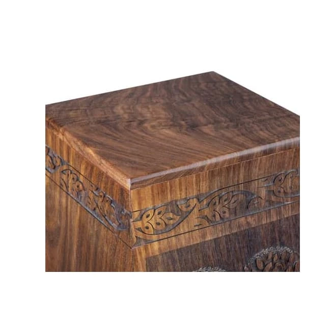 Handmade Rosewood Urn for Human Tree of Life