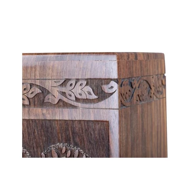 Handmade Rosewood Urn for Human Tree of Life