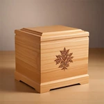 Tree of Life Wooden Urn Box for Human Ashes