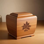Tree of Life Wooden Urn Box for Human Ashes