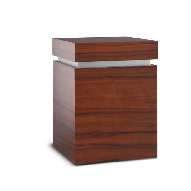 MDF Cremation Urn with Wood Laminate Finish