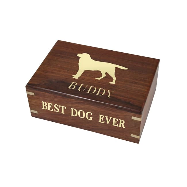 Roswwood Pet Urn with Nameplate Logo, Date, and Lovely Name