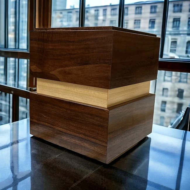 Wooden Cremation Urn for Human or Pet Ashes