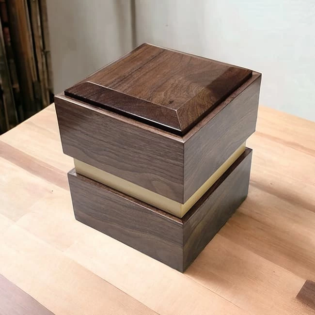 Wooden Cremation Urn for Human or Pet Ashes