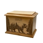 Bear Cremation Wooden Funeral Urn