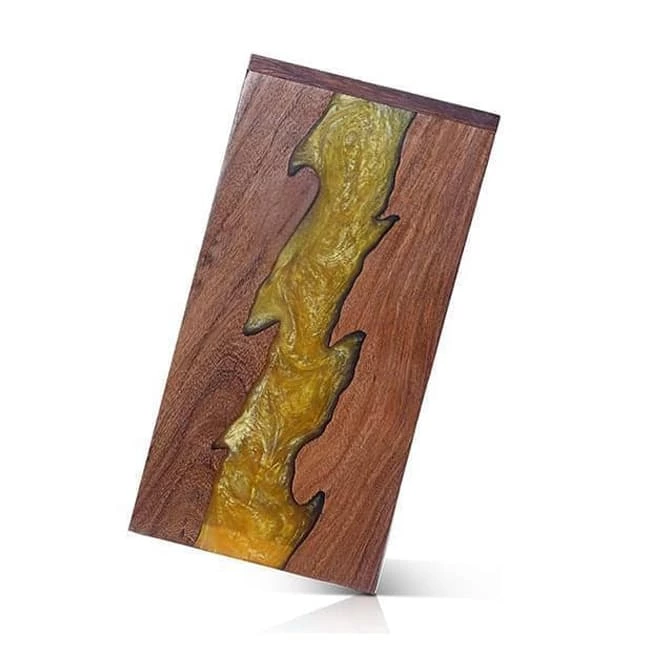 Burial Urns Wood Urn Box and Gold River Epoxy Resin