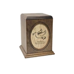 Solid Wood Butterfly Cremation Urn