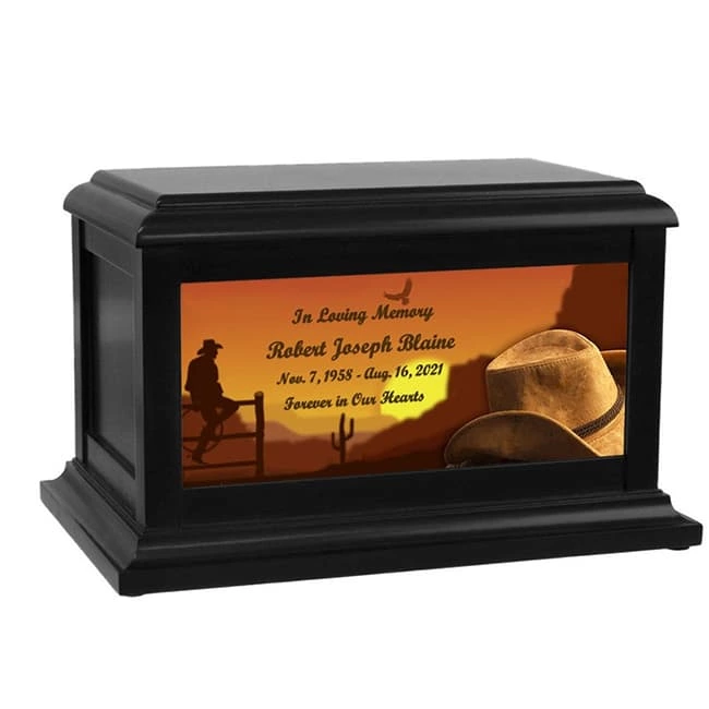 Funeral Veneer Urn for Ashes, MDF Cremation Urn for Pets